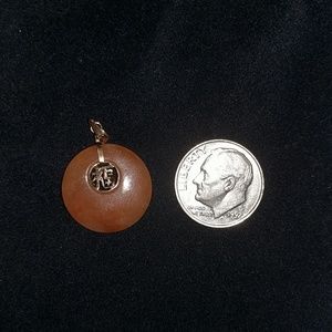 Rare colored 14k Jade Pendant